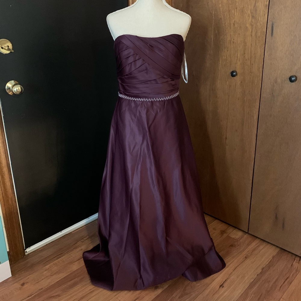 Jordan Fashions Plum Bridesmaid Dress